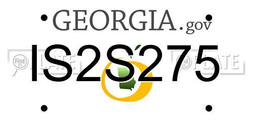 IS2S275 Georgia License Plate