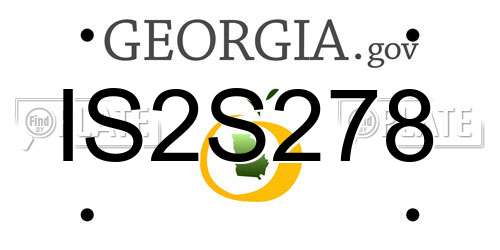 IS2S278 Georgia License Plate