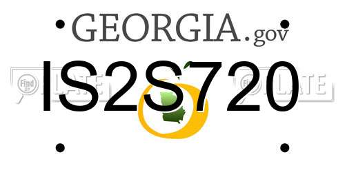 IS2S720 Georgia License Plate