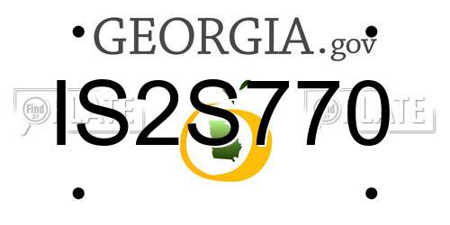 IS2S770 Georgia License Plate