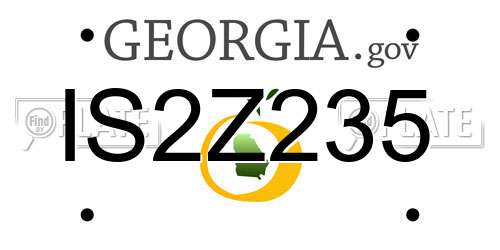 IS2Z235 Georgia License Plate