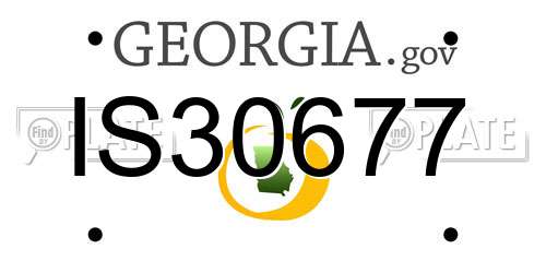 IS30677 Georgia License Plate