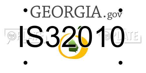 IS32010 Georgia License Plate