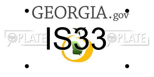 IS33 Georgia License Plate