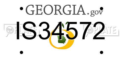 IS34572 Georgia License Plate