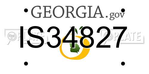 IS34827 Georgia License Plate