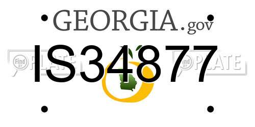 IS34877 Georgia License Plate