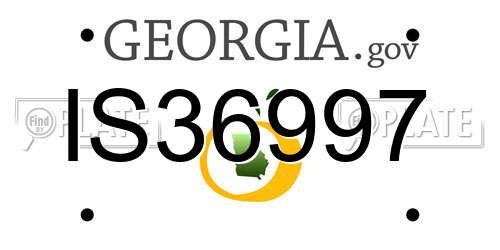 IS36997 Georgia License Plate