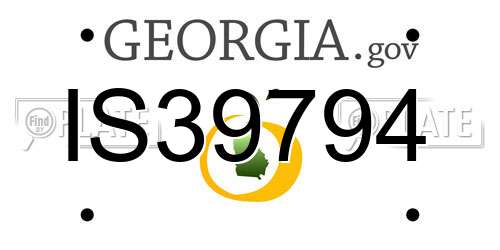 IS39794 Georgia License Plate