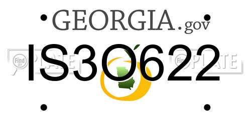 IS3O622 Georgia License Plate
