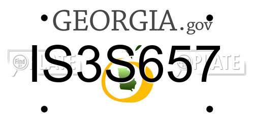 IS3S657 Georgia License Plate