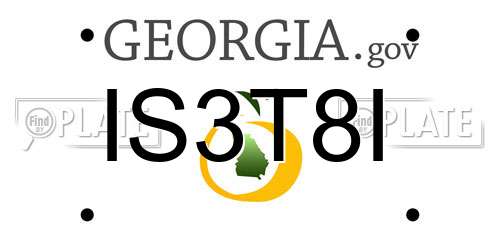 IS3T8I Georgia License Plate