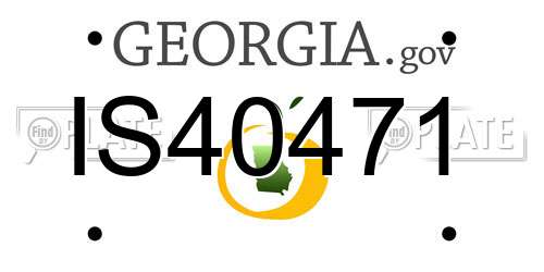 IS40471 Georgia License Plate