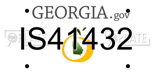 IS41432 Georgia License Plate