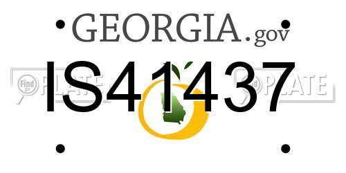 IS41437 Georgia License Plate