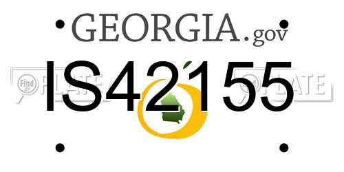 IS42155 Georgia License Plate