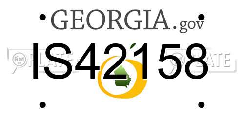 IS42158 Georgia License Plate