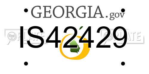 IS42429 Georgia License Plate
