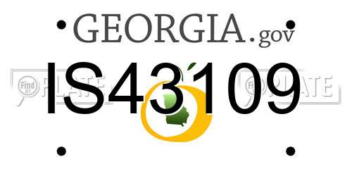 IS43109 Georgia License Plate