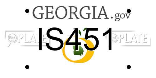 IS451 Georgia License Plate