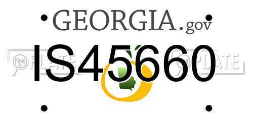 IS45660 Georgia License Plate