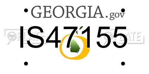 IS47155 Georgia License Plate