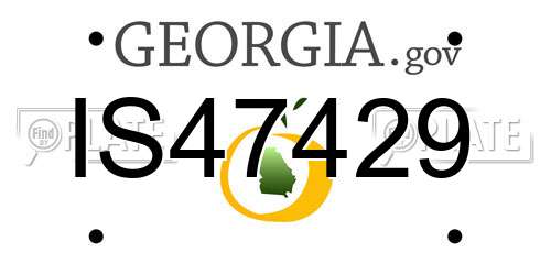 IS47429 Georgia License Plate