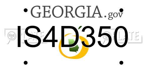 IS4D350 Georgia License Plate