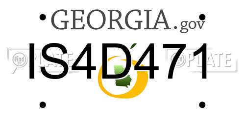 IS4D471 Georgia License Plate