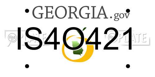 IS4O421 Georgia License Plate