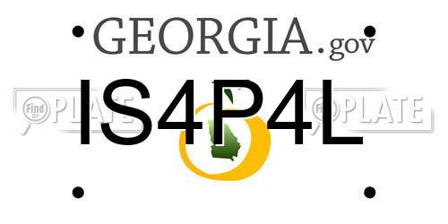 IS4P4L Georgia License Plate