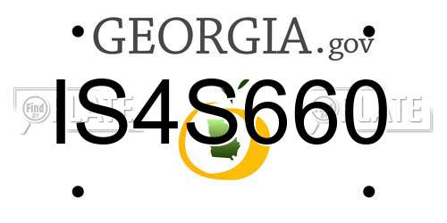 IS4S660 Georgia License Plate