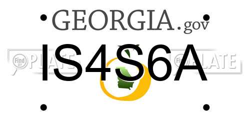 IS4S6A Georgia License Plate