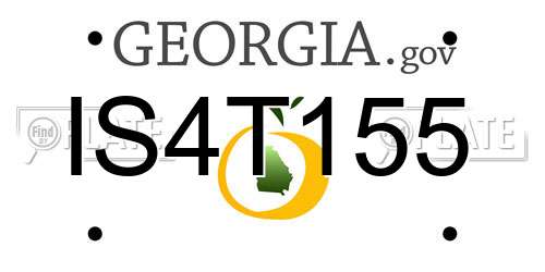IS4T155 Georgia License Plate