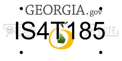 IS4T185 Georgia License Plate