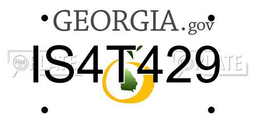 IS4T429 Georgia License Plate