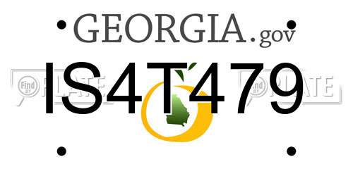IS4T479 Georgia License Plate
