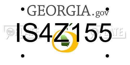 IS4Z155 Georgia License Plate