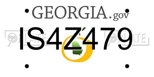 IS4Z479 Georgia License Plate