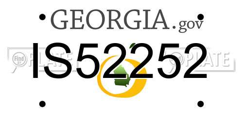 IS52252 Georgia License Plate