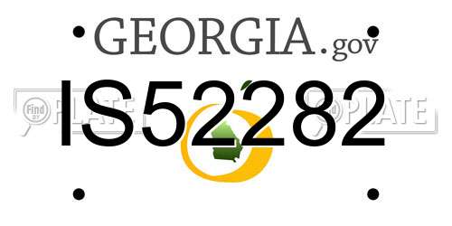IS52282 Georgia License Plate