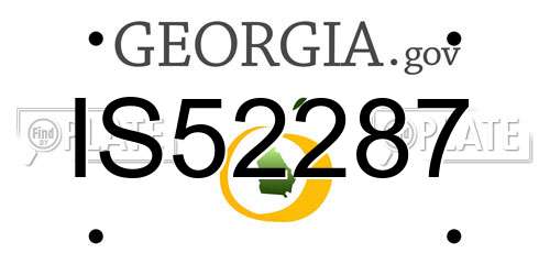 IS52287 Georgia License Plate
