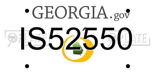 IS52550 Georgia License Plate