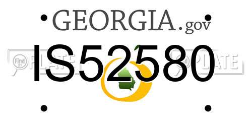 IS52580 Georgia License Plate