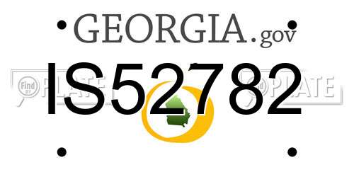 IS52782 Georgia License Plate