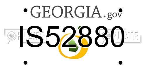 IS52880 Georgia License Plate