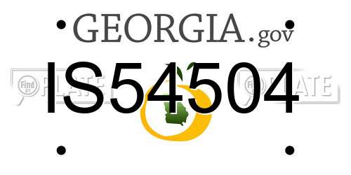 IS54504 Georgia License Plate