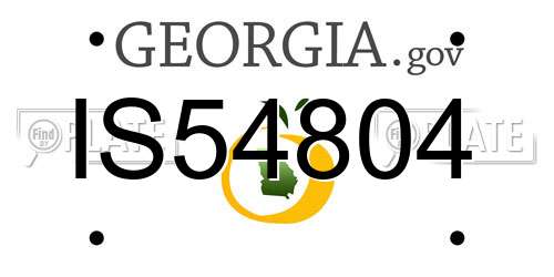 IS54804 Georgia License Plate