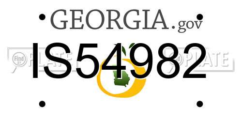 IS54982 Georgia License Plate