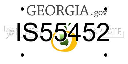 IS55452 Georgia License Plate